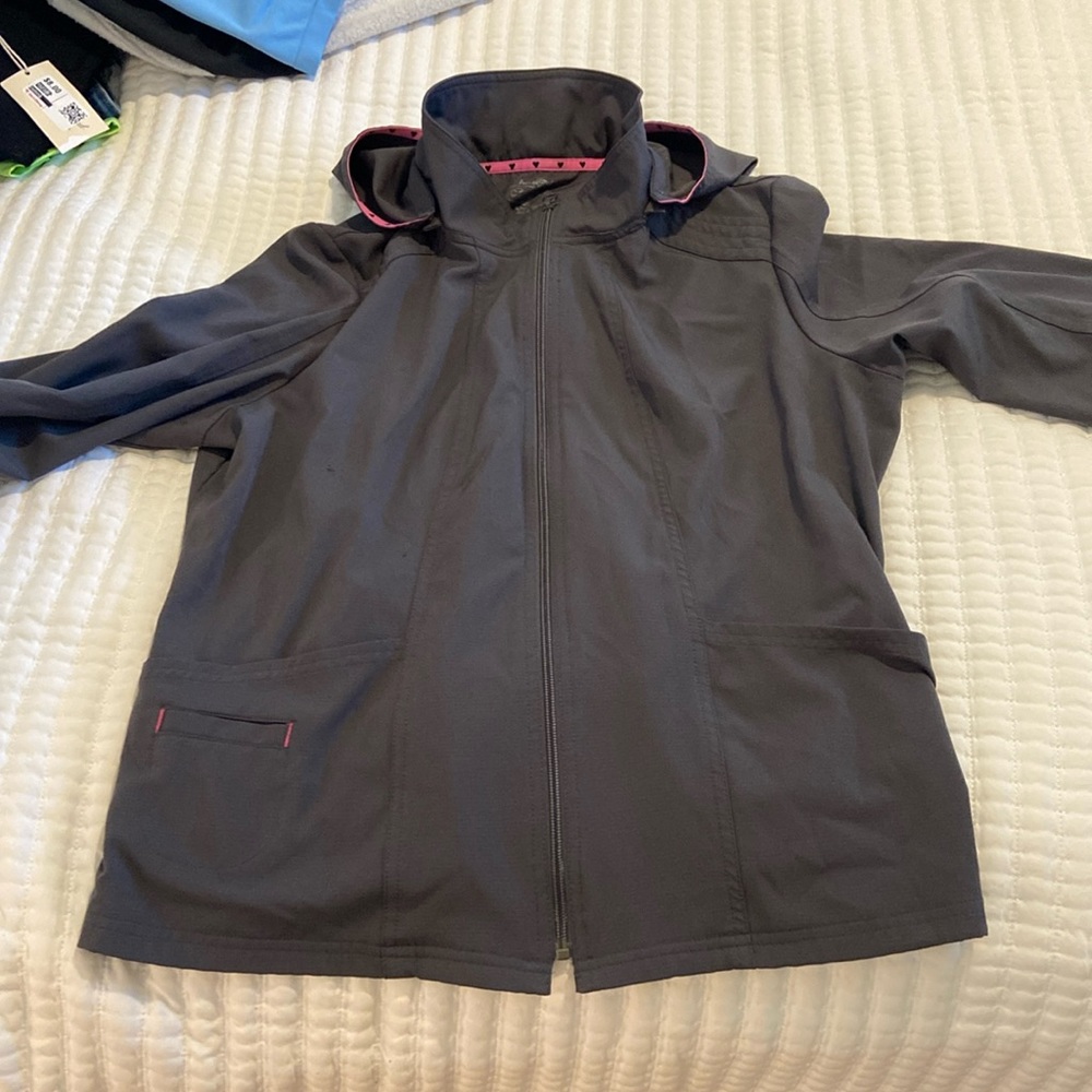 Scrub jacket.